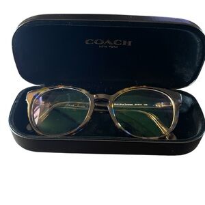 Coach Tortoise Shell blue tortoise with coach case 
LHC6012